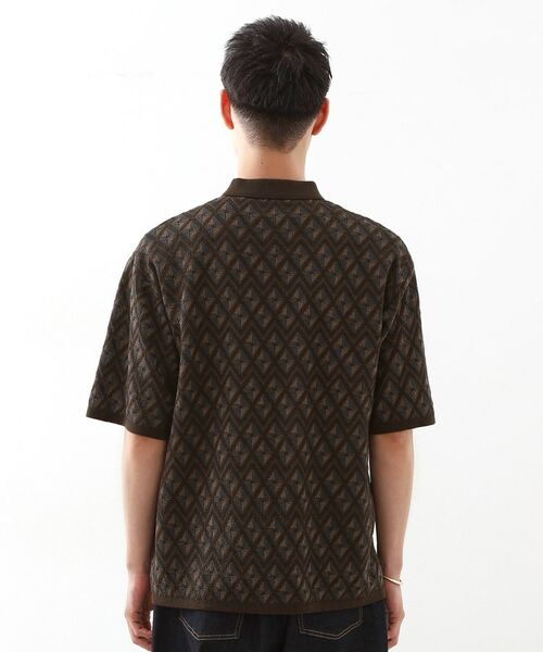 THE SHOP TK / ザ ショップ ティーケー カットソー | ジオメニットポロシャツ　【洗濯機OK】 | 詳細10