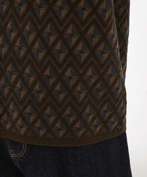 THE SHOP TK / ザ ショップ ティーケー カットソー | ジオメニットポロシャツ　【洗濯機OK】 | 詳細13