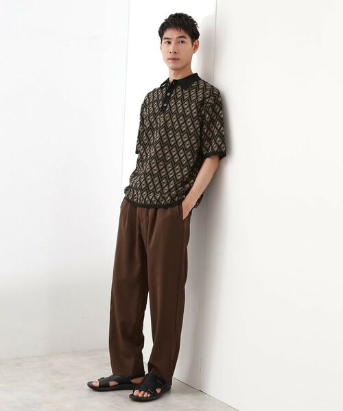 THE SHOP TK / ザ ショップ ティーケー カットソー | ジオメニットポロシャツ　【洗濯機OK】 | 詳細2