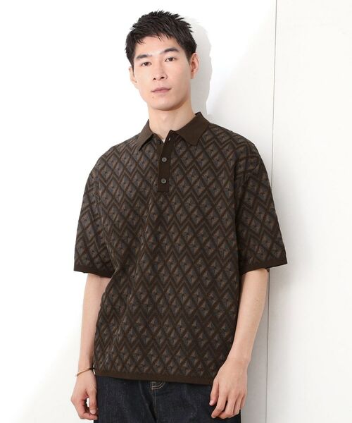 THE SHOP TK / ザ ショップ ティーケー カットソー | ジオメニットポロシャツ　【洗濯機OK】 | 詳細4