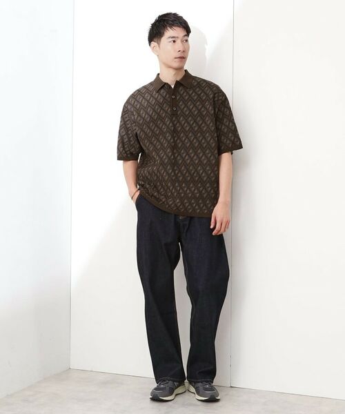 THE SHOP TK / ザ ショップ ティーケー カットソー | ジオメニットポロシャツ　【洗濯機OK】 | 詳細6