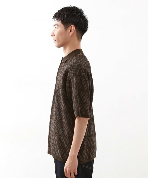 THE SHOP TK / ザ ショップ ティーケー カットソー | ジオメニットポロシャツ　【洗濯機OK】 | 詳細9