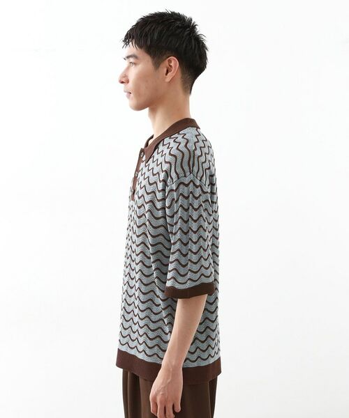 THE SHOP TK / ザ ショップ ティーケー カットソー | サマーニットポロシャツ　【毛玉になりにくい/洗濯機OK】 | 詳細10