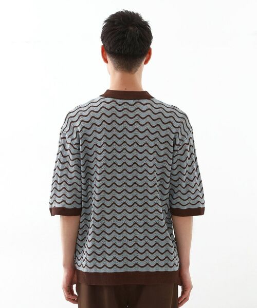 THE SHOP TK / ザ ショップ ティーケー カットソー | サマーニットポロシャツ　【毛玉になりにくい/洗濯機OK】 | 詳細11