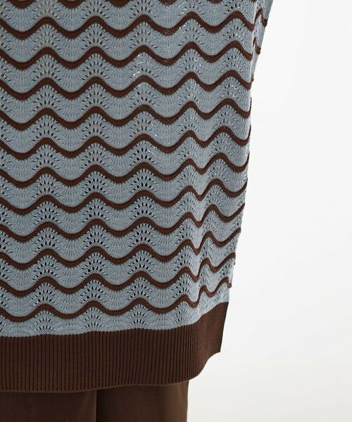 THE SHOP TK / ザ ショップ ティーケー カットソー | サマーニットポロシャツ　【毛玉になりにくい/洗濯機OK】 | 詳細14