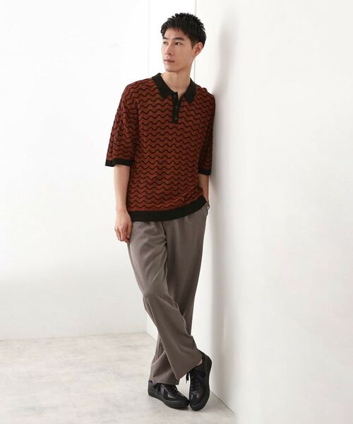 THE SHOP TK / ザ ショップ ティーケー カットソー | サマーニットポロシャツ　【毛玉になりにくい/洗濯機OK】 | 詳細2