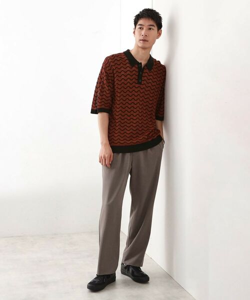 THE SHOP TK / ザ ショップ ティーケー カットソー | サマーニットポロシャツ　【毛玉になりにくい/洗濯機OK】 | 詳細3