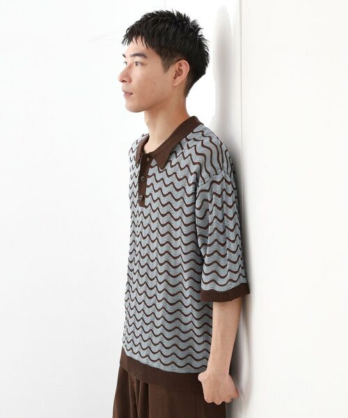 THE SHOP TK / ザ ショップ ティーケー カットソー | サマーニットポロシャツ　【毛玉になりにくい/洗濯機OK】 | 詳細6