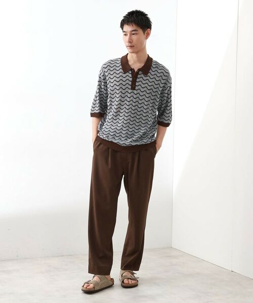 THE SHOP TK / ザ ショップ ティーケー カットソー | サマーニットポロシャツ　【毛玉になりにくい/洗濯機OK】 | 詳細7