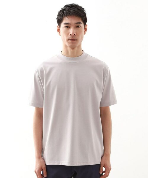 THE SHOP TK / ザ ショップ ティーケー カットソー | モックネックプレーティング半袖Tシャツ 【接触冷感/洗濯機OK】 | 詳細13
