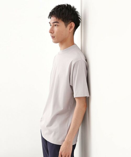 THE SHOP TK / ザ ショップ ティーケー カットソー | モックネックプレーティング半袖Tシャツ 【接触冷感/洗濯機OK】 | 詳細9