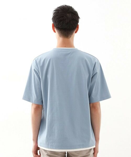 THE SHOP TK / ザ ショップ ティーケー カットソー | 楊柳フェイクレイヤード半袖Tシャツ 【吸水速乾/毛玉になりにくい/洗濯機OK】 | 詳細18