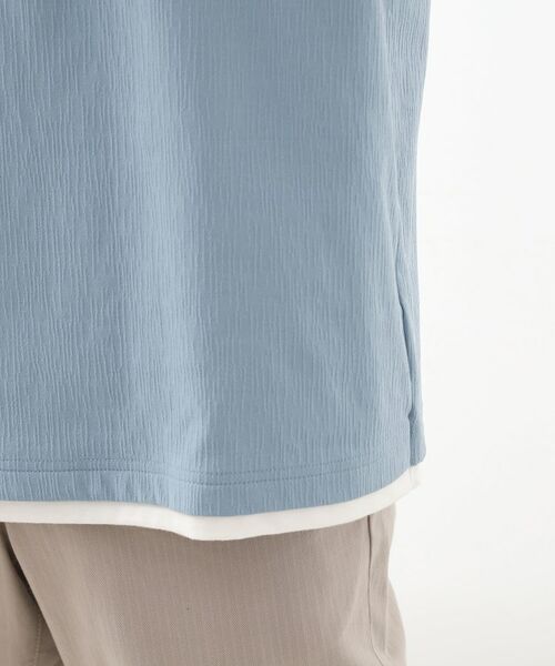 THE SHOP TK / ザ ショップ ティーケー カットソー | 楊柳フェイクレイヤード半袖Tシャツ 【吸水速乾/毛玉になりにくい/洗濯機OK】 | 詳細21