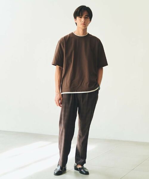 THE SHOP TK / ザ ショップ ティーケー カットソー | 楊柳フェイクレイヤード半袖Tシャツ 【吸水速乾/毛玉になりにくい/洗濯機OK】 | 詳細3