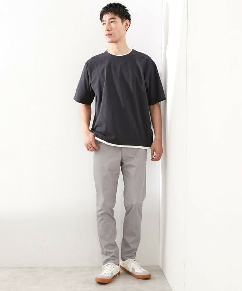 THE SHOP TK / ザ ショップ ティーケー カットソー | 楊柳フェイクレイヤード半袖Tシャツ 【吸水速乾/毛玉になりにくい/洗濯機OK】 | 詳細6