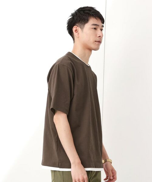 THE SHOP TK / ザ ショップ ティーケー カットソー | 楊柳フェイクレイヤード半袖Tシャツ 【吸水速乾/毛玉になりにくい/洗濯機OK】 | 詳細9