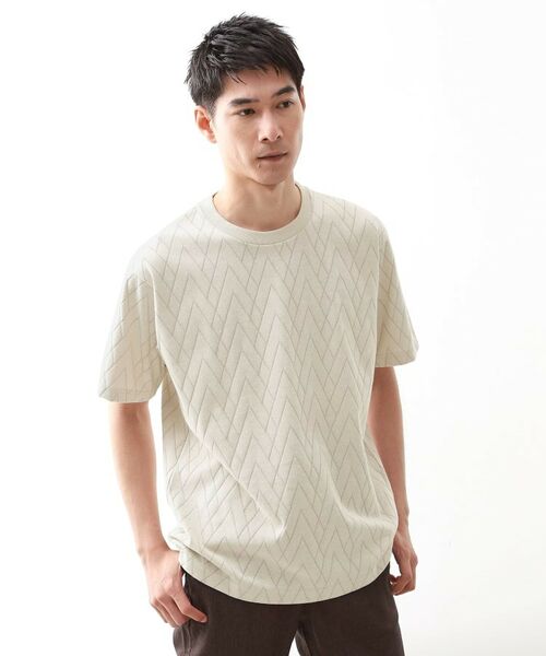 THE SHOP TK / ザ ショップ ティーケー カットソー | 【好評につき再入荷！】ジオメトリックリンクス半袖Tシャツ | 詳細5