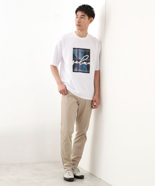 THE SHOP TK / ザ ショップ ティーケー カットソー | コード刺繍フォトプリント半袖Tシャツ 【洗濯機OK】 | 詳細11