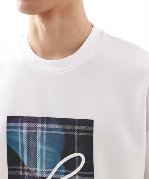 THE SHOP TK / ザ ショップ ティーケー カットソー | コード刺繍フォトプリント半袖Tシャツ 【洗濯機OK】 | 詳細16