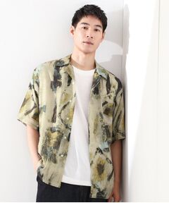 THE SHOP TK / ザ ショップ ティーケー シャツ・ブラウス | アートプリントメッシュ半袖シャツ　【洗濯機OK】