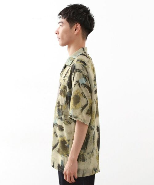 THE SHOP TK / ザ ショップ ティーケー シャツ・ブラウス | アートプリントメッシュ半袖シャツ　【洗濯機OK】 | 詳細10