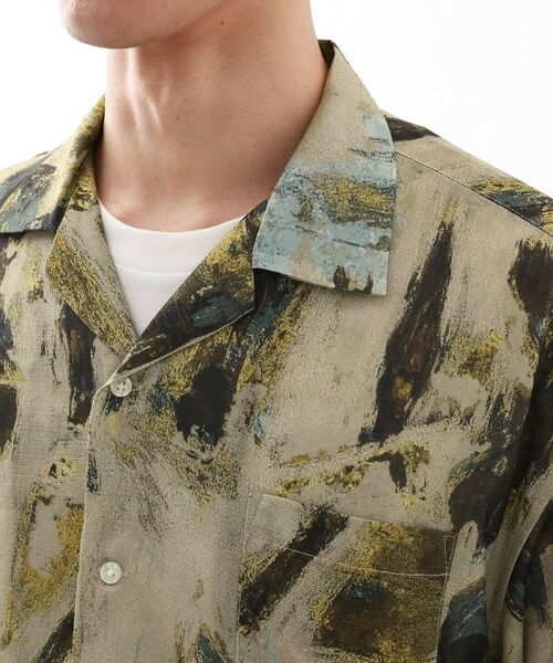 THE SHOP TK / ザ ショップ ティーケー シャツ・ブラウス | アートプリントメッシュ半袖シャツ　【洗濯機OK】 | 詳細12