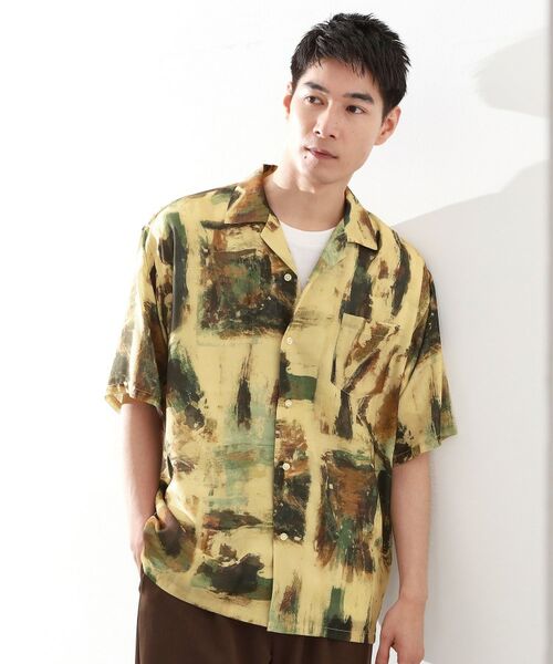 THE SHOP TK / ザ ショップ ティーケー シャツ・ブラウス | アートプリントメッシュ半袖シャツ　【洗濯機OK】 | 詳細5