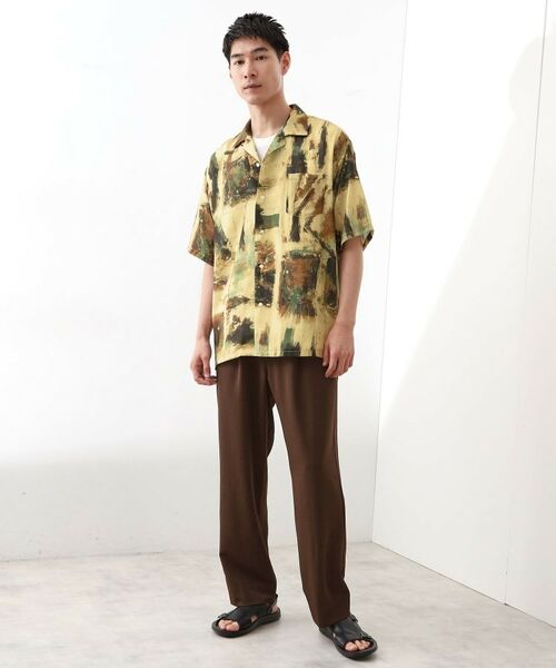 THE SHOP TK / ザ ショップ ティーケー シャツ・ブラウス | アートプリントメッシュ半袖シャツ　【洗濯機OK】 | 詳細6