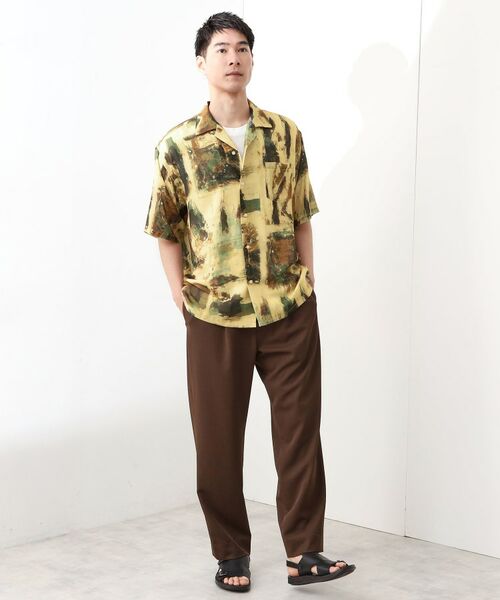 THE SHOP TK / ザ ショップ ティーケー シャツ・ブラウス | アートプリントメッシュ半袖シャツ　【洗濯機OK】 | 詳細7