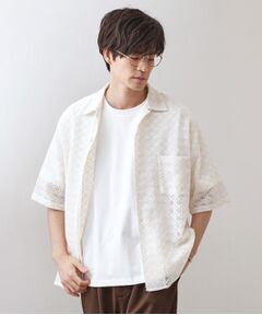 THE SHOP TK / ザ ショップ ティーケー シャツ・ブラウス | クラフトレース半袖シャツ 【洗濯機OK】