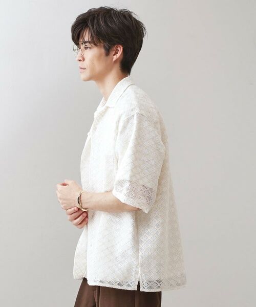 THE SHOP TK / ザ ショップ ティーケー シャツ・ブラウス | クラフトレース半袖シャツ 【洗濯機OK】 | 詳細1