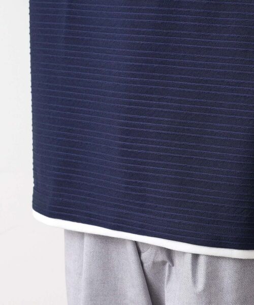 THE SHOP TK / ザ ショップ ティーケー Tシャツ | タックジャガードフェイクレイヤードTシャツ　吸水速乾/洗濯機OK | 詳細14