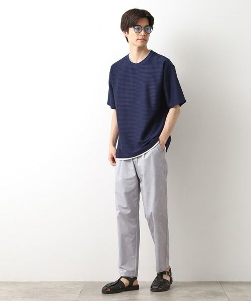 THE SHOP TK / ザ ショップ ティーケー Tシャツ | タックジャガードフェイクレイヤードTシャツ　吸水速乾/洗濯機OK | 詳細7