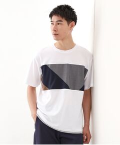 THE SHOP TK / ザ ショップ ティーケー Tシャツ | パネル切替半袖Tシャツ 【接触冷感/洗濯機OK】