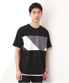 THE SHOP TK / ザ ショップ ティーケー Tシャツ | パネル切替半袖Tシャツ 【接触冷感/洗濯機OK】