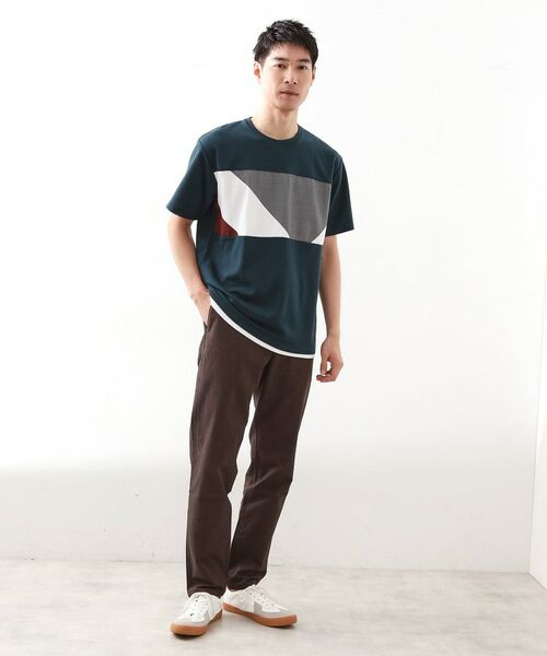THE SHOP TK / ザ ショップ ティーケー Tシャツ | パネル切替半袖Tシャツ 【接触冷感/洗濯機OK】 | 詳細11