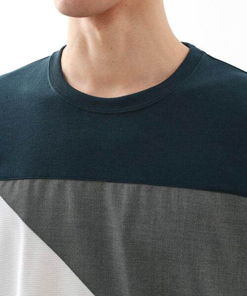 THE SHOP TK / ザ ショップ ティーケー Tシャツ | パネル切替半袖Tシャツ 【接触冷感/洗濯機OK】 | 詳細16