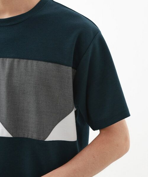 THE SHOP TK / ザ ショップ ティーケー Tシャツ | パネル切替半袖Tシャツ 【接触冷感/洗濯機OK】 | 詳細17