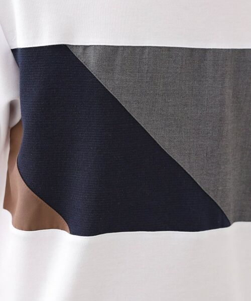 THE SHOP TK / ザ ショップ ティーケー Tシャツ | パネル切替半袖Tシャツ 【接触冷感/洗濯機OK】 | 詳細4