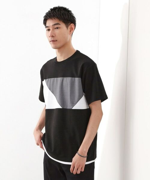 THE SHOP TK / ザ ショップ ティーケー Tシャツ | パネル切替半袖Tシャツ 【接触冷感/洗濯機OK】 | 詳細5