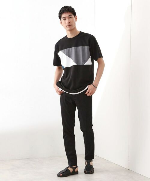 THE SHOP TK / ザ ショップ ティーケー Tシャツ | パネル切替半袖Tシャツ 【接触冷感/洗濯機OK】 | 詳細6