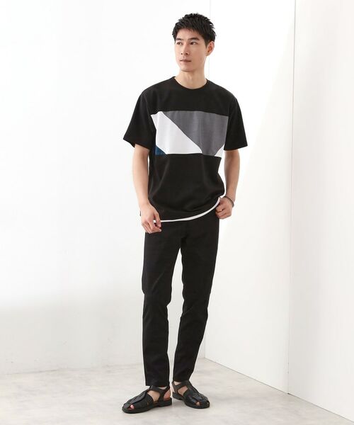 THE SHOP TK / ザ ショップ ティーケー Tシャツ | パネル切替半袖Tシャツ 【接触冷感/洗濯機OK】 | 詳細7