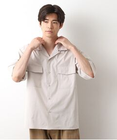 THE SHOP TK / ザ ショップ ティーケー シャツ・ブラウス | CAVEダブルフラップ半袖シャツ【吸水速乾／ストレッチ／洗濯機OK】