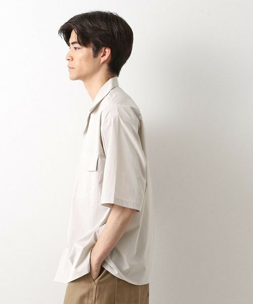 THE SHOP TK / ザ ショップ ティーケー シャツ・ブラウス | CAVEダブルフラップ半袖シャツ【吸水速乾／ストレッチ／洗濯機OK】 | 詳細1