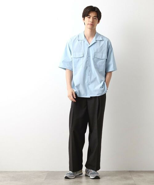 THE SHOP TK / ザ ショップ ティーケー シャツ・ブラウス | CAVEダブルフラップ半袖シャツ【吸水速乾／ストレッチ／洗濯機OK】 | 詳細7