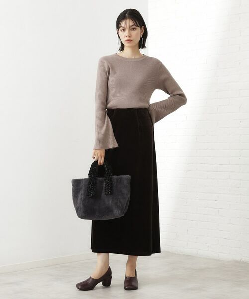 THE SHOP TK / ザ ショップ ティーケー トートバッグ | フリルハンドルフェイクファーバッグ | 詳細1