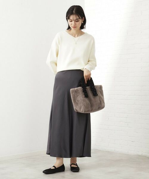 THE SHOP TK / ザ ショップ ティーケー トートバッグ | フリルハンドルフェイクファーバッグ | 詳細2