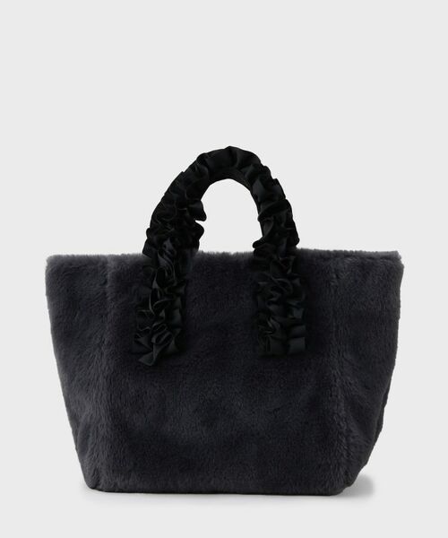 THE SHOP TK / ザ ショップ ティーケー トートバッグ | フリルハンドルフェイクファーバッグ | 詳細4