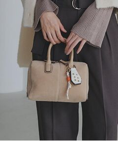 THE SHOP TK / ザ ショップ ティーケー ボストンバッグ | チャーム付きスエードミニボストンバッグ