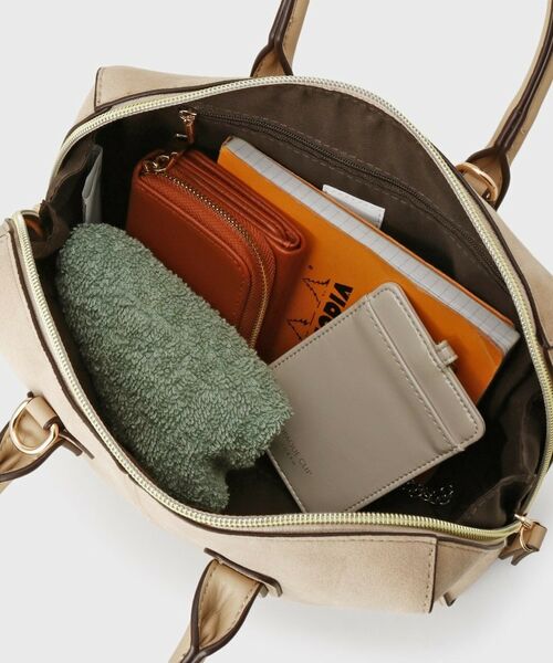 THE SHOP TK / ザ ショップ ティーケー ボストンバッグ | チャーム付きスエードミニボストンバッグ | 詳細13